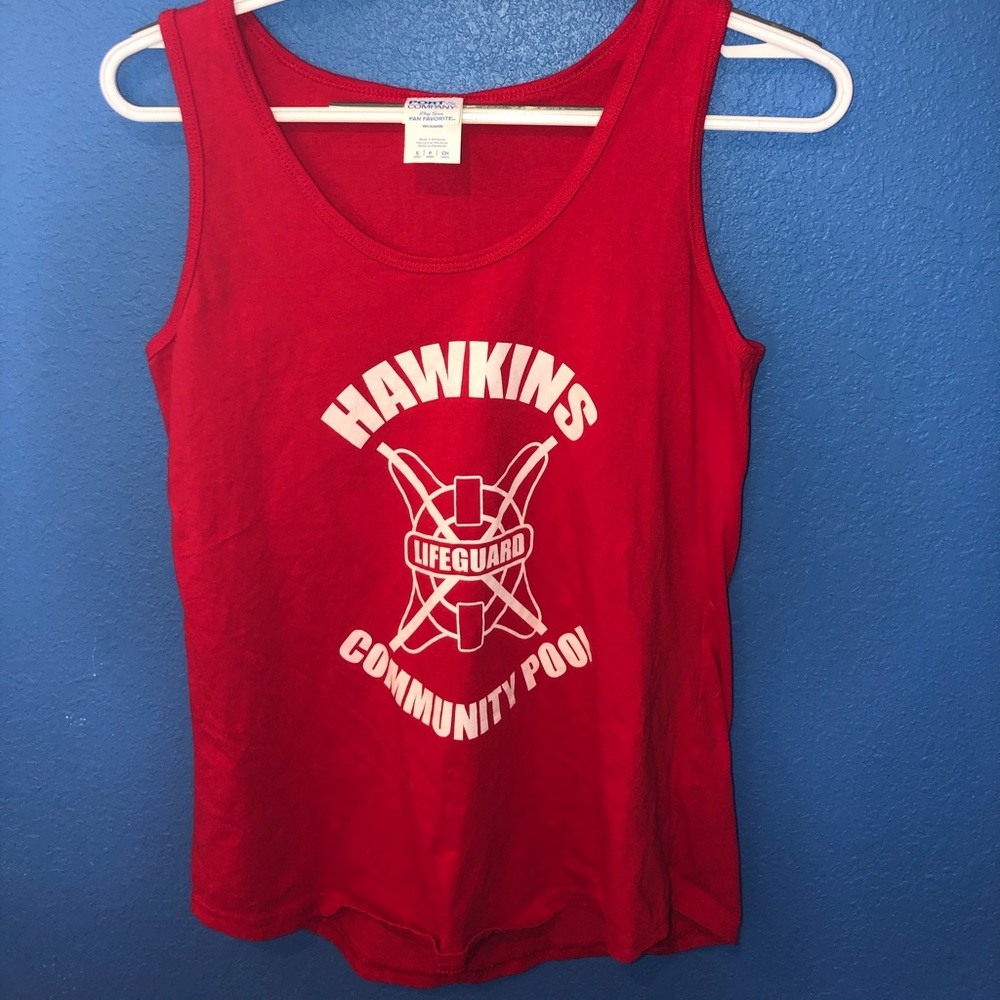 Red stranger things tank top(small)